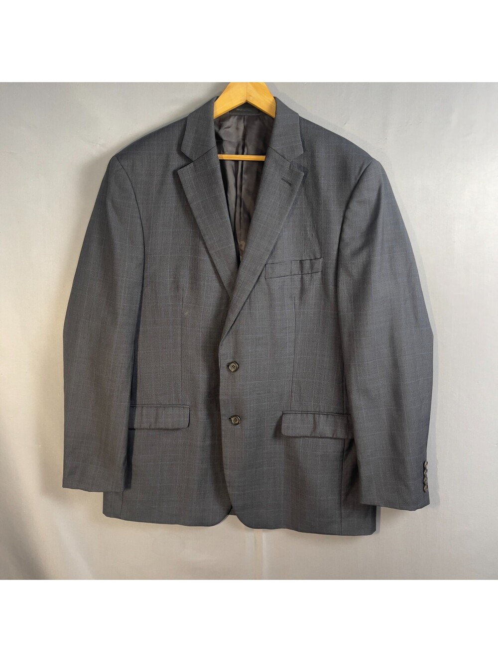 Lauren Ralph Lauren Mens 42R 100% Wool Gray Pinstripe Blazer Sport Coat Jacket